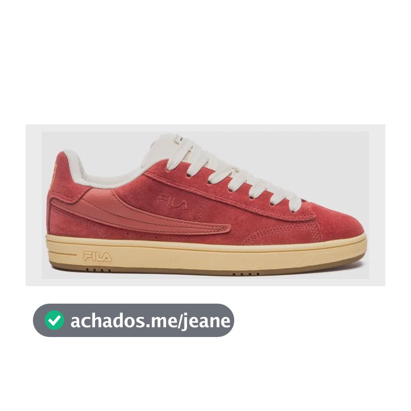 Tênis Feminino Court 90 Fila Marrom Avermelhado/bege/dourado Liso 35 Br