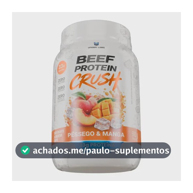 Whey Beef Protein Zero Lactose/zero Açucar 910g - Underlabz Pêssego E Manga