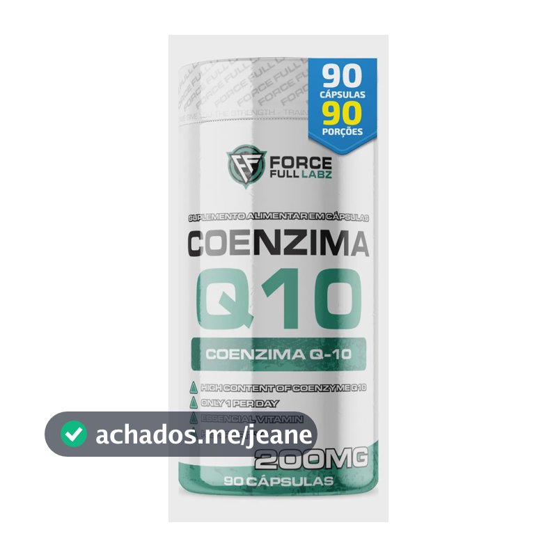 Coenzima Q10 200mg Ubiquinona 100% Pura Q-10 90 Cápsulas 90 Porção Sabor Sem Sabor - Force Full Labz