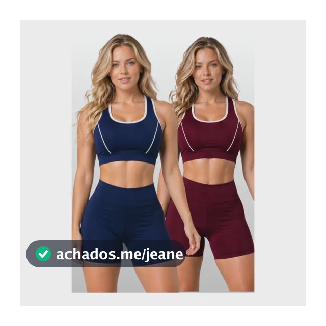 Kit 2 Conjunto Fitness Feminino Top Short Roupa De Academia