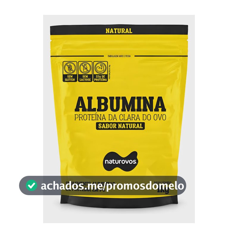 Albumina Refil 1kg Naturovos Sabor Natural Natural