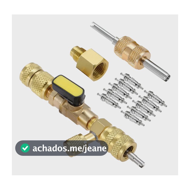 Kit 10 Extrator Instalador Válvula Schrader Ar Condicionado
