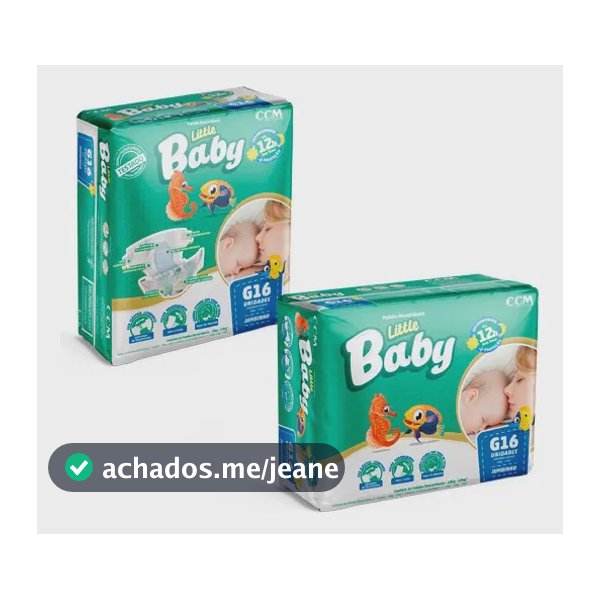 Fralda Little Baby Jumbinho G Com 16 Tiras Gênero Sem gênero Tamanho Grande (G)