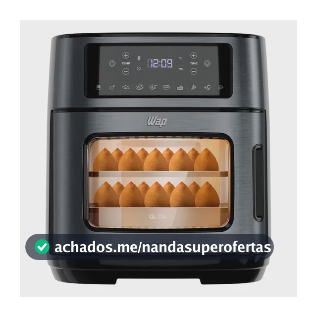 Air Fryer Oven 12L WAP 10 Funções Pré-Programadas Dois Andares Antiaderente GrayStone Fritadeira Elétrica 220V