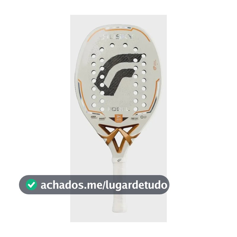 Raquete De Beach Tennis Fobel Husky 2026 + Capa Branco