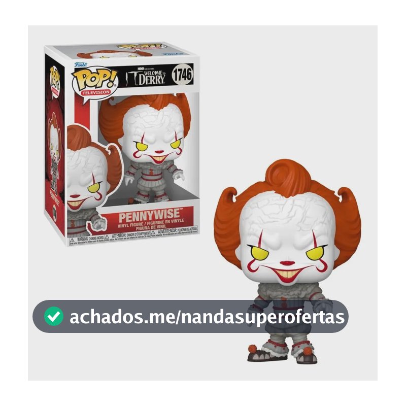 Boneco 1746 Pop! Movies Pennywise Bem-vindo à Derry Funko