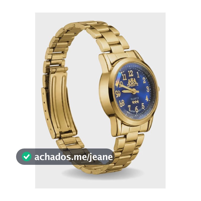 Relógio Feminino Oremte Resistente A Água Semiautomatico Dourado/azul
