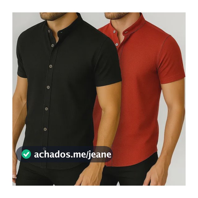 Kit 2 Camisas Masculina Gola Padre Social Esporte Trabalho