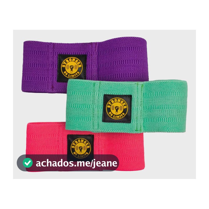 Elásticos Hip Bands Kit 3 Estágios Para Pernas E Glúteos