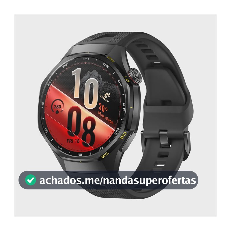 HUAWEI WATCH GT 7 Pro 46mm Smart Watch, Bateria de até 21 dias, Caixa em liga de titânio e bisel em cerâmica nano-tech, ECG, Monitoramento da Frequência Cardíaca, Golfe, Ciclismo, Preto