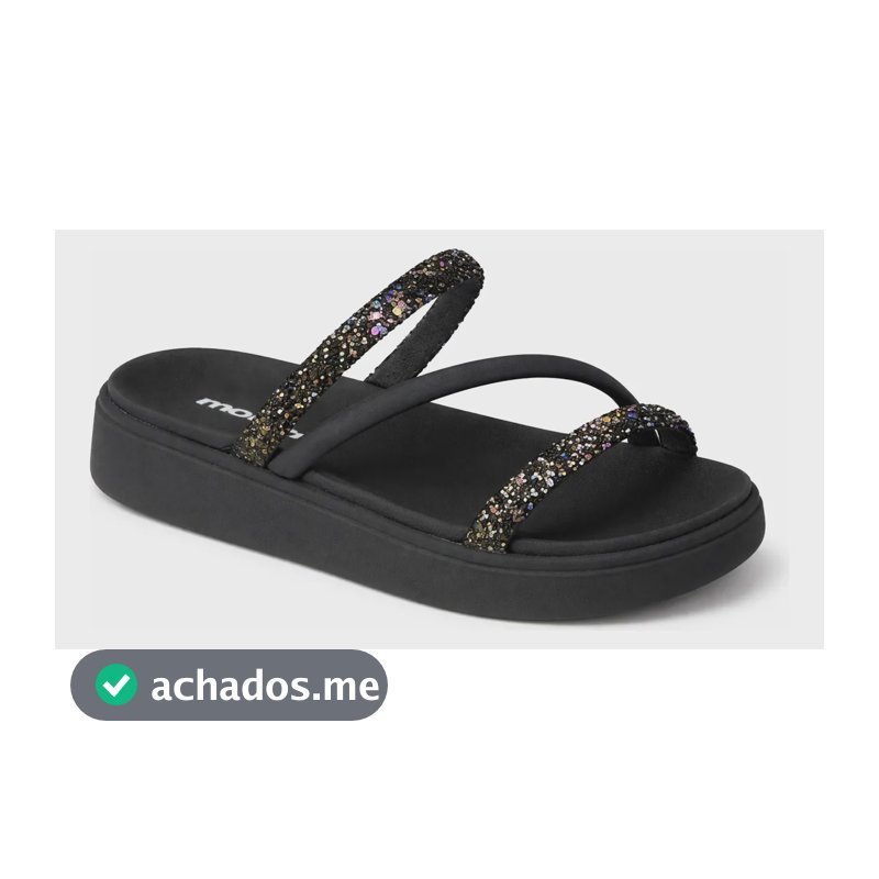 Sandália Feminina Brilho Strass Tendência Moda Original