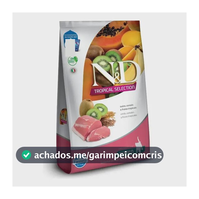 Ração N&d Tropical Gato Filhote Suíno Cereais E Frutas 7kg