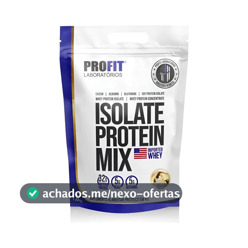 Whey Protein Isolate Protein Mix Refil 1,8kg Profit Sabor Baunilha
