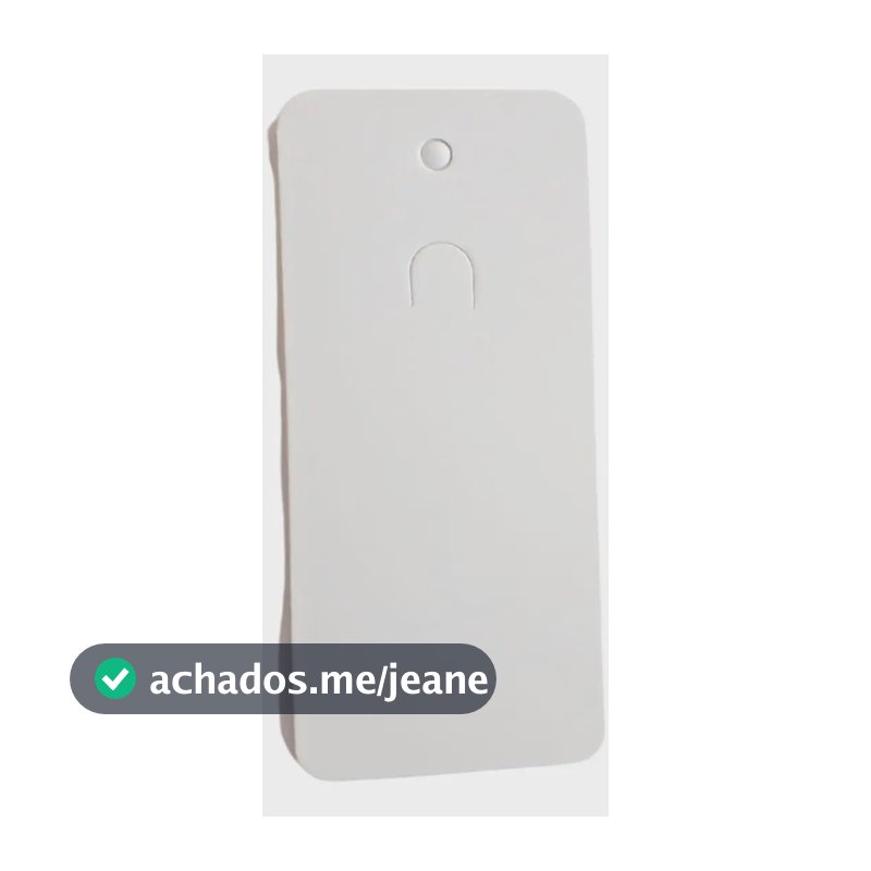1000 Unidades Cartela Tag Para Chaveiro Branco