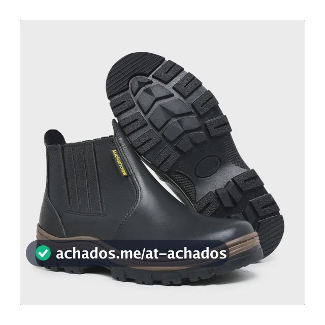 Bota Botina Em Couro Trabalho Ou Passeio Conforto Resistente Preto 41 Br