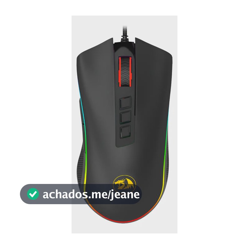 Mouse Gamer M711 Cobra Chroma Redragon Com fio Para Jogos 12.400 DPI Com Led RGB Preto