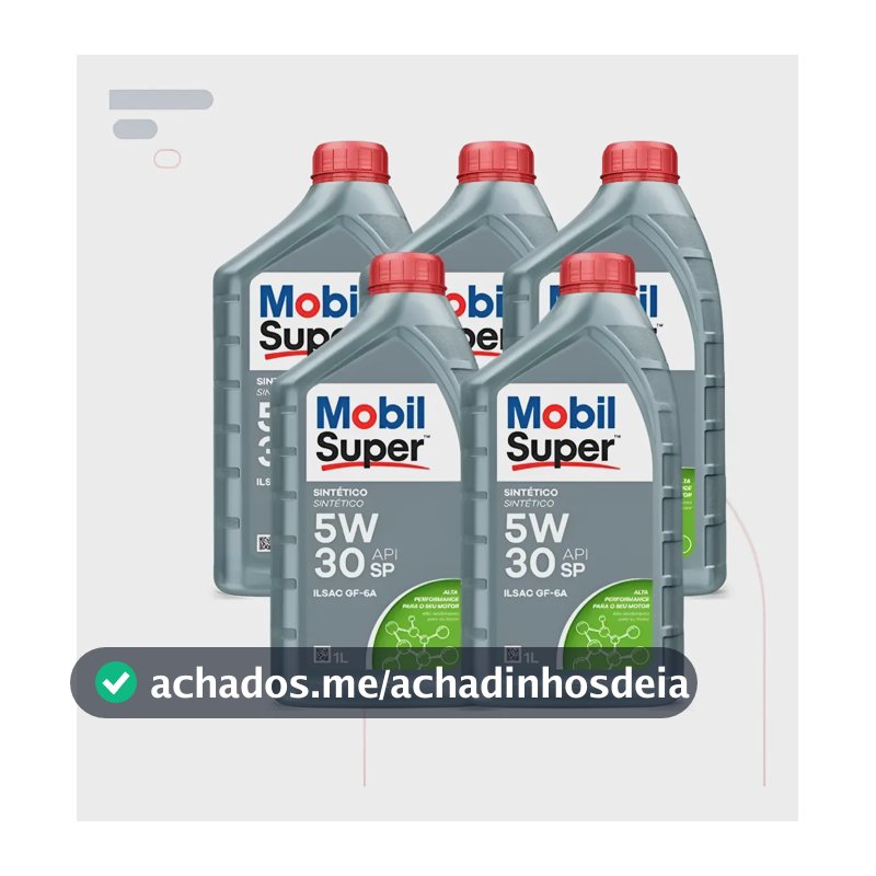 5 Litros Oleo Lubrificante Mobil Super 5w30 Sintético Api Sp