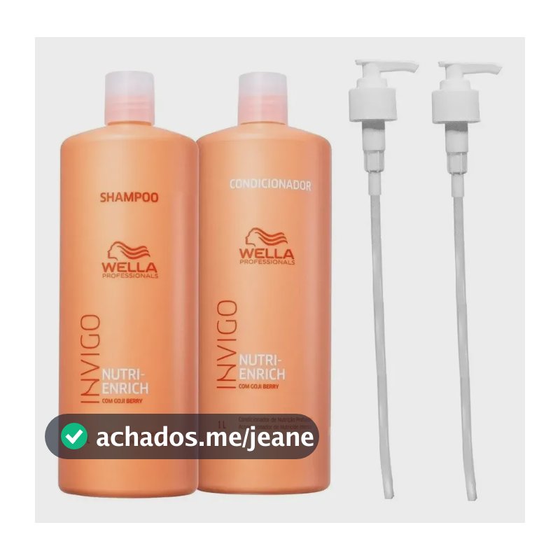 Kit Wella Invigo Nutri-Enrich Shampoo 1L + Condicionador 1L