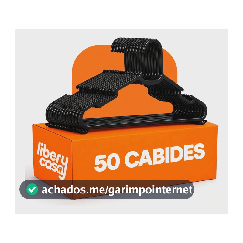 Kit 50 Cabide Adulto Preto Reforçado Organizador Combate Antideslizante Slim Adulto Kit Cabides Antiderrapante Para Roupa