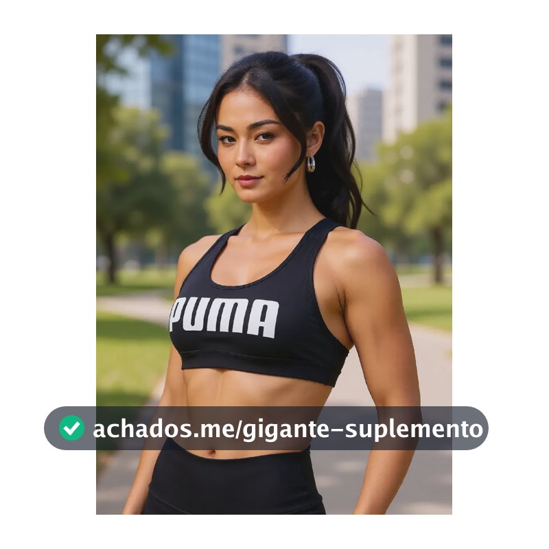Top Esportivo Feminino 4keeps Sustentação Média Puma Puma Black-white Puma Liso S