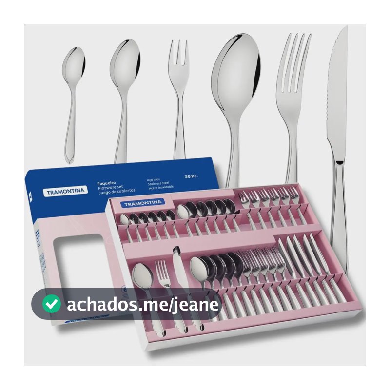 Faqueiro Inox 36 Peças Talheres Jogo Restaurante Conjunto Inox