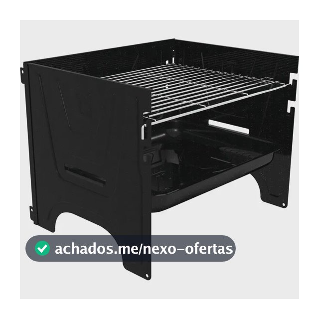 Churrasqueira portátil a carvão aço Tramontina TPC-380 praia pesca cor preto