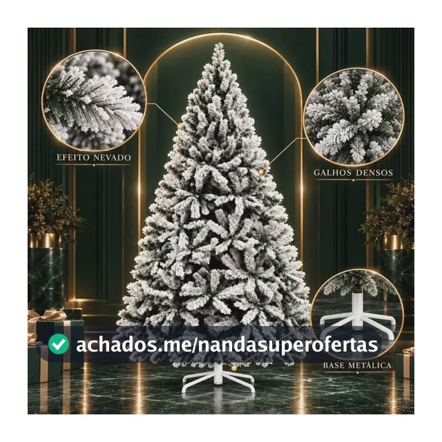LuvinCo Imperial Árvore De Natal Luxo Pinheiro Neve 1,80m 694 Galhos Cor Nevada