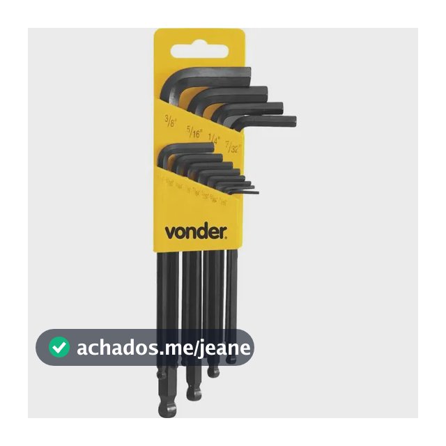 Jogo Chave Allen 1/16 A 3/8 Abaulada 12 Peças