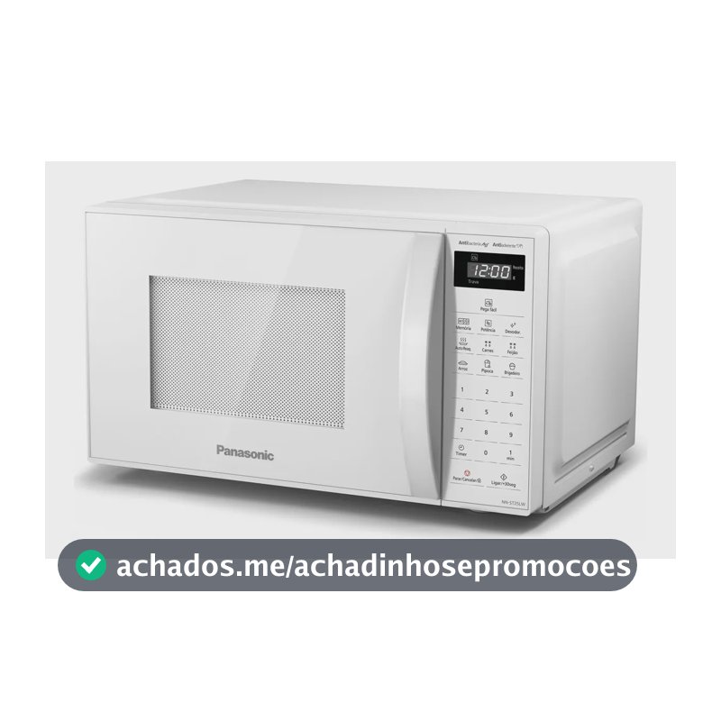 Microondas Panasonic Tecnologia Antibactéria AG 21L Branco - NN-ST25LWRU