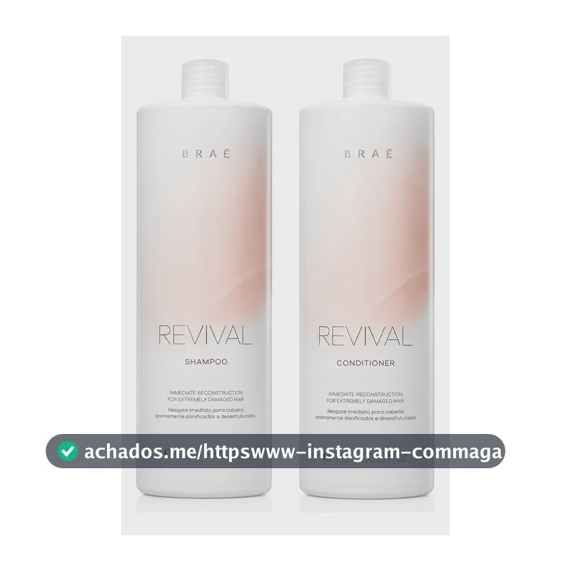 Kit Braé Revival Shampoo Condicionador Reconstrução 1l
