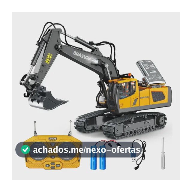 Brastoy Escavadeira De Controle Remoto Veículos De Construção Rc Dourado Liga O Excavador De Música 2 x Baterias Presente Ideal para Aniversário e Dia das Crianças
