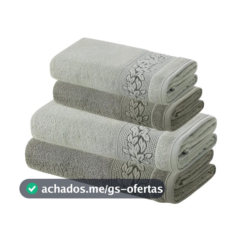 Jogo De Toalhas 4 Pçs Fio Cardado 100% ALG Provence Karsten