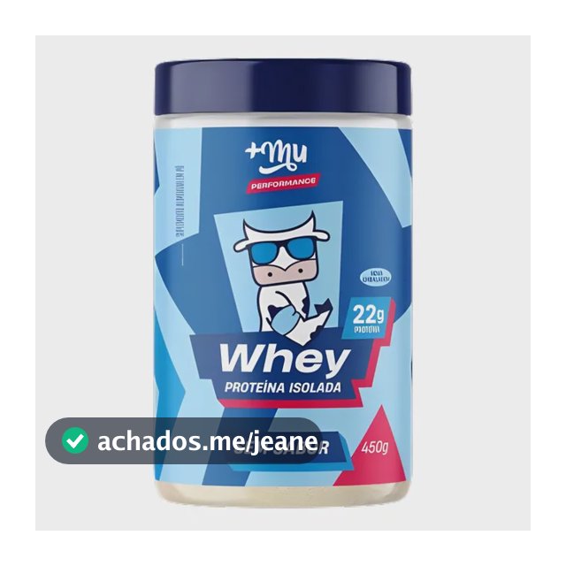 Proteína +Mu Performance Whey Protein Isolado em pó Sem sabor x 450g