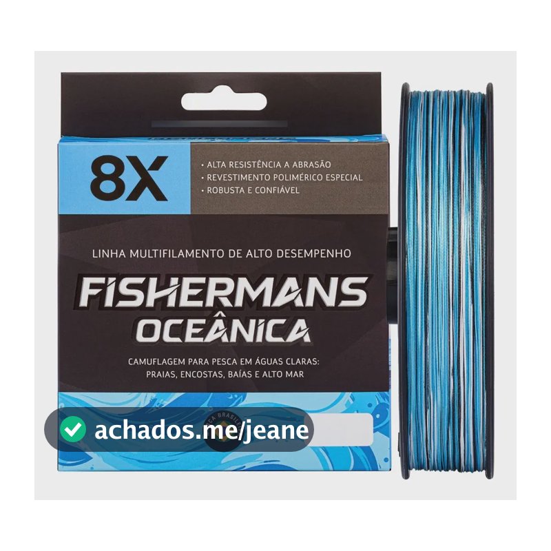 Linha De Pesca Fishermans Multifilamento 8x 150m Cor Oceânica - 0.12mm 10 Libras