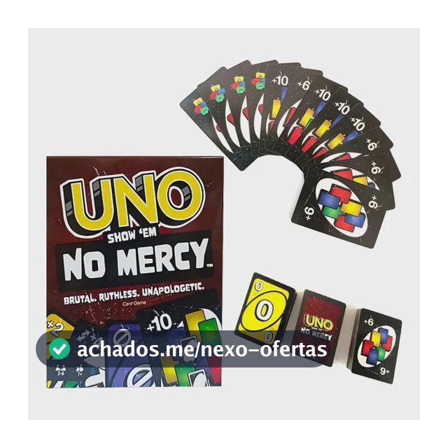 Jogo De Cartas Uno No Mercy Mattel