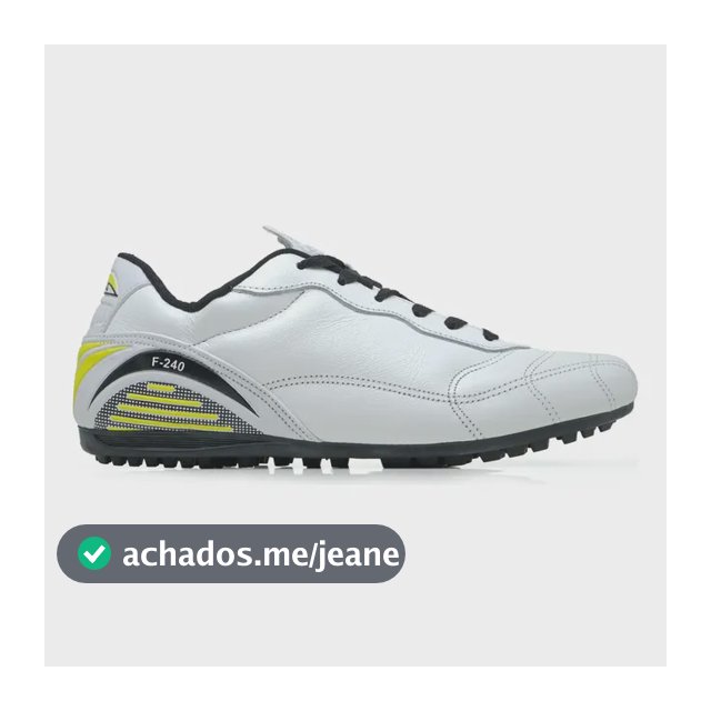 Chuteira Society De Couro Legítimo Branco F240 Promoção