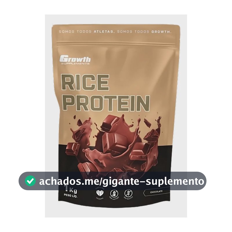 Proteína De Arroz 1kg Growth Supplements - Sabor Chocolate Chocolate