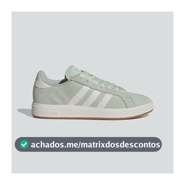 Tênis Feminino Grand Court Base 00s adidas Lingrn/cwhite/gum10 Liso 35 Br