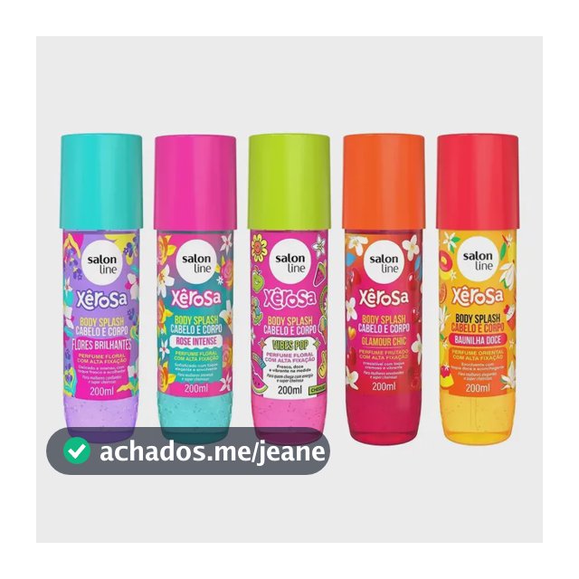 Kit Perfumação Com 5 Body Splash Salon Line