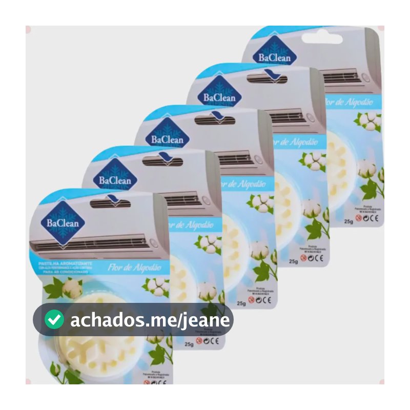 Kit 5 Pastilhas Aromatizante Ar Condicionado Flor De Algodao
