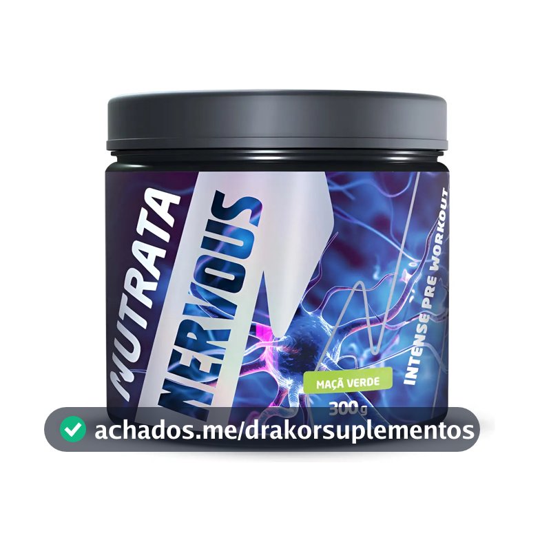 Pré Treino Nervous Sabor Maçã Verde - Nutrata 300g