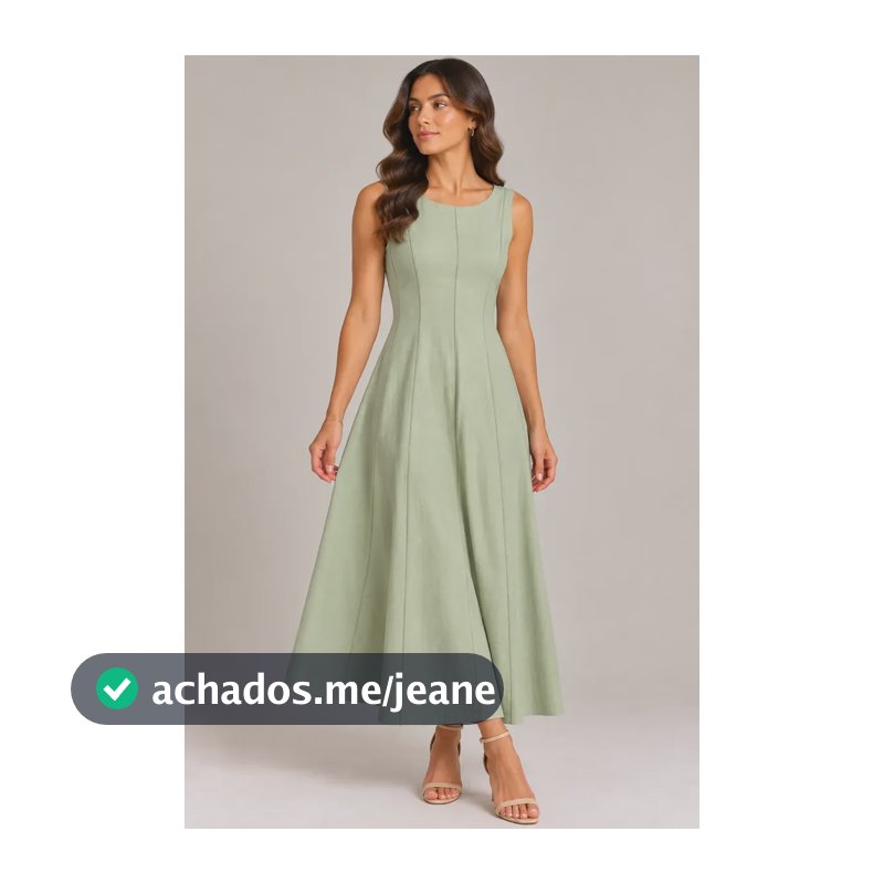 Vestido Feminino Midi Verde M