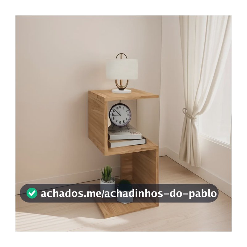 Mesa De Cabeceira Nicho De Mdp Mesinha Quarto Sala Decoração Brovália Marrom