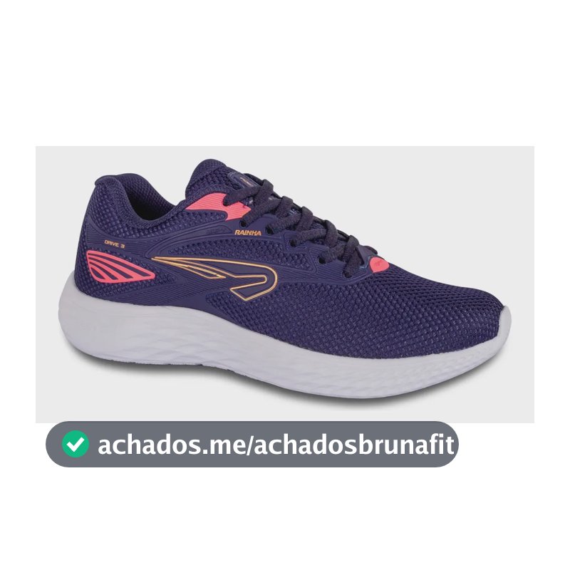 Tênis Masculino E Feminino Drive Iii Rainha Marinho/pink/dourado Liso 41 Br