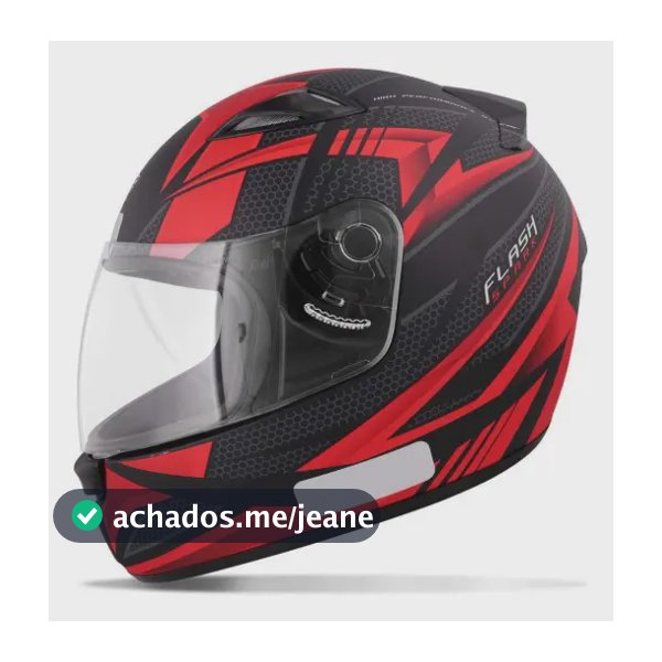 Capacete Fechado Ebf New Spark Flash Inmetro Fosco Ou Brilho Vermelho Flash Fosco 57/58