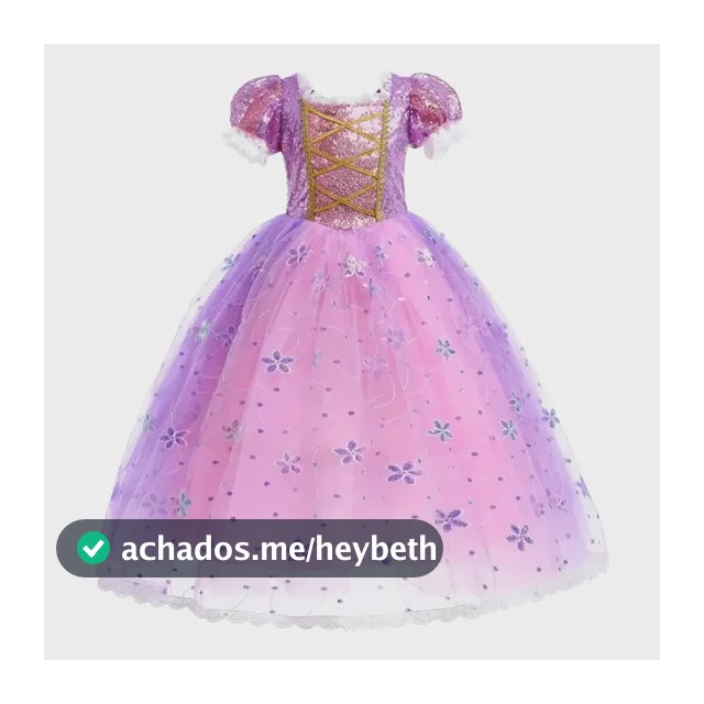 Fantasia Vestido Infantil Menina Rosa Rapunzel  Luxo
