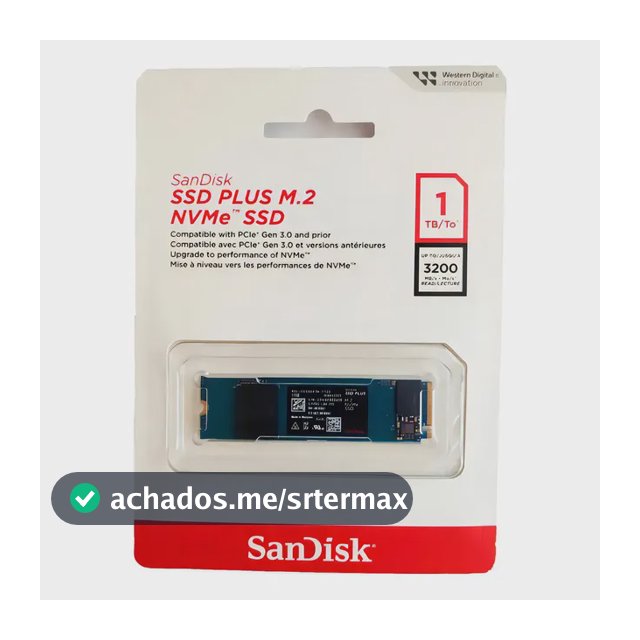Ssd M.2 1tb Sandisk Plus Nvme 2280