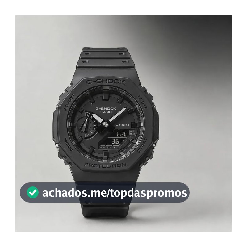 Relógio Casio G-shock Ga-2100-1a1dr Masculino Preto Carbon Preto