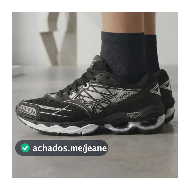 Tênis Mizuno Wave Creation Original Macio Corrida Promoção Preto 41 Br
