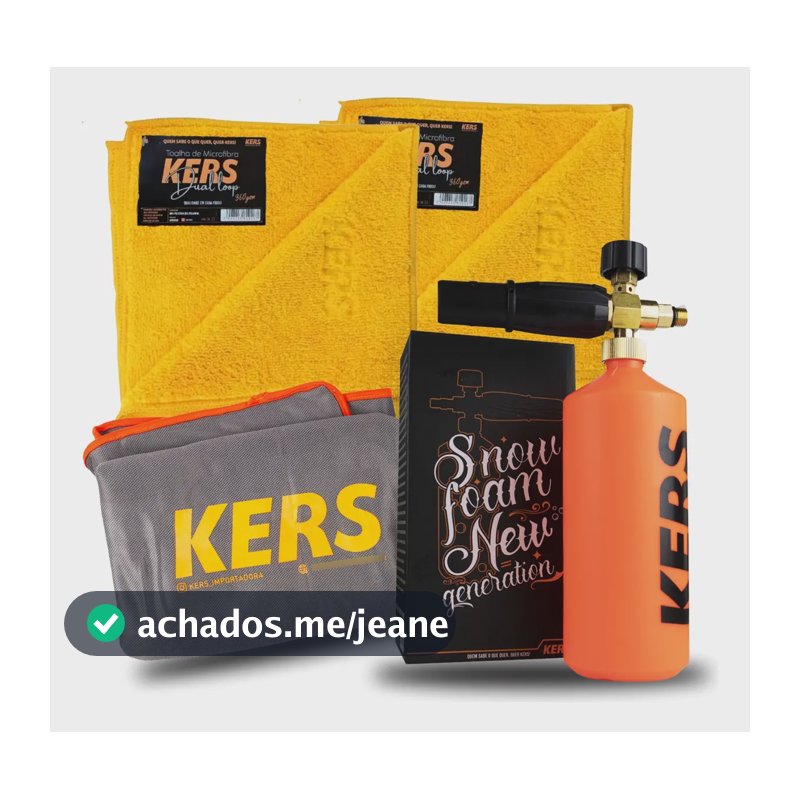 Kit Snow Foam C/ Toalha De Microfibra Twist E Dual Loop Kers